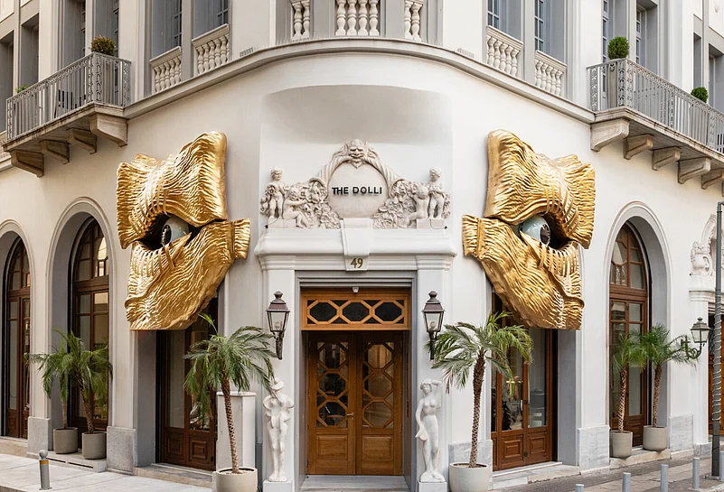 The Dolli occupies a restored 1925 neoclassical mansion