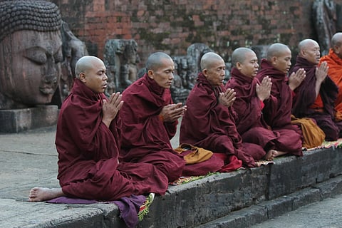 Monks were instructed to accept whatever was placed in their begging bowls