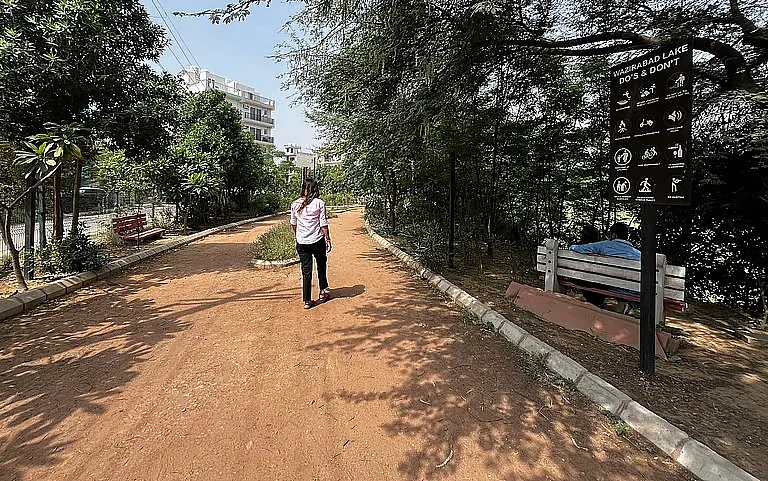 Inside Wazirabad Lake premises