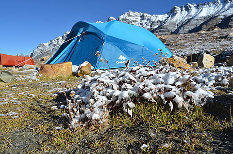 Campsite at Vasuki Tal