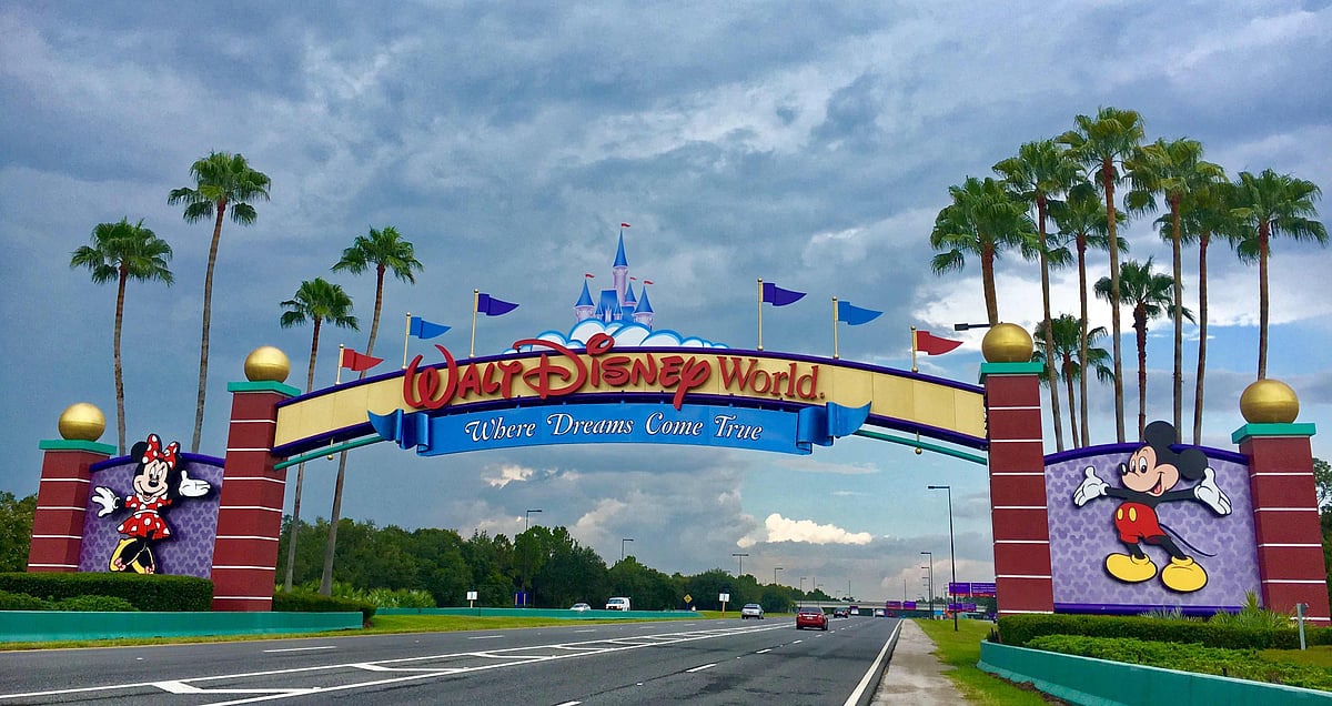 Walt Disney World entrance near Orlando, Florida