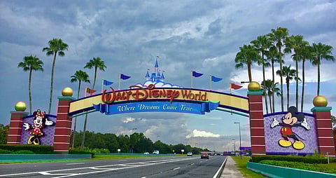 Walt Disney World entrance near Orlando, Florida