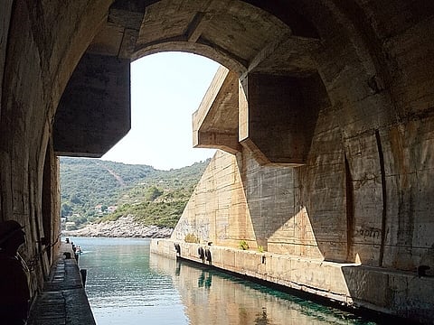 Former submerine base, Rogačić, on the island of Vis, Croatia