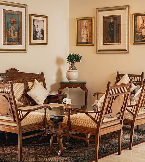 The hotel houses a significant collection of 17th–19th century colonial, Mughal, and Sikh-era art