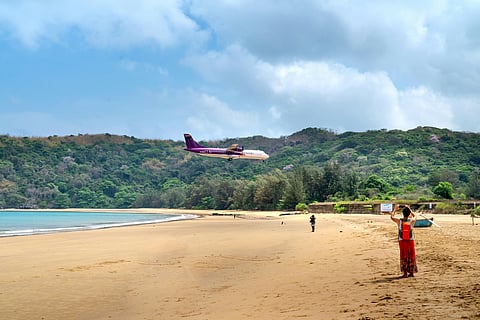 If you’re there long enough, you’ll notice flights coming in to land