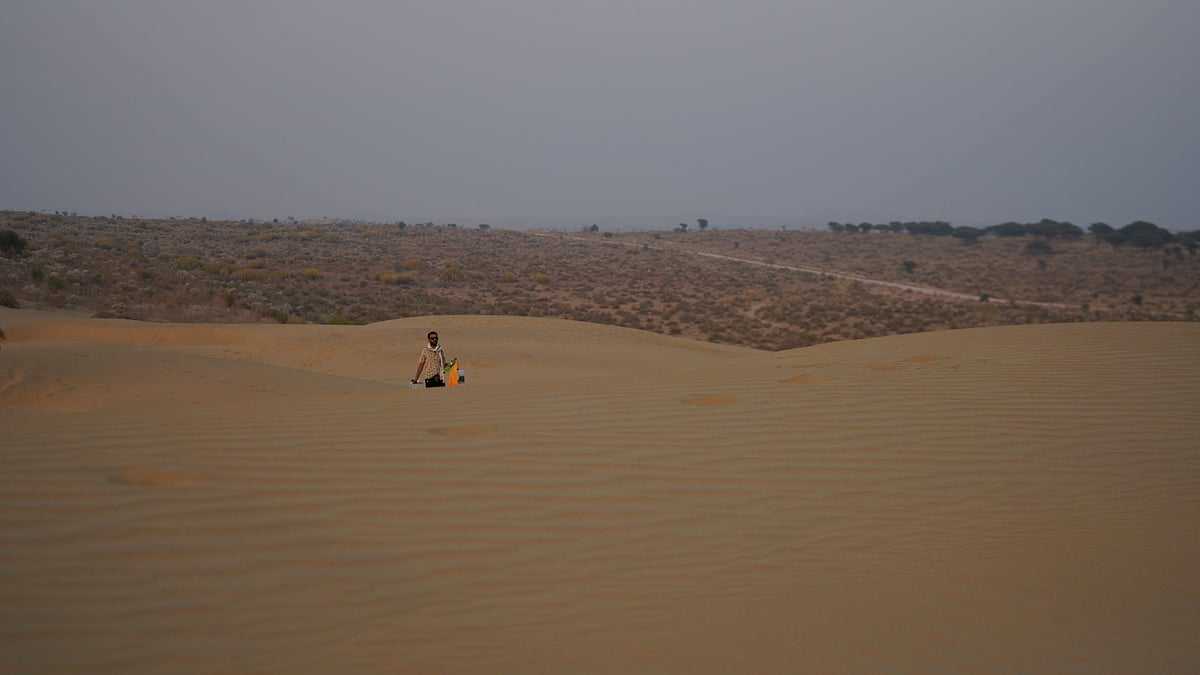 The sea of sand whispers tranquility