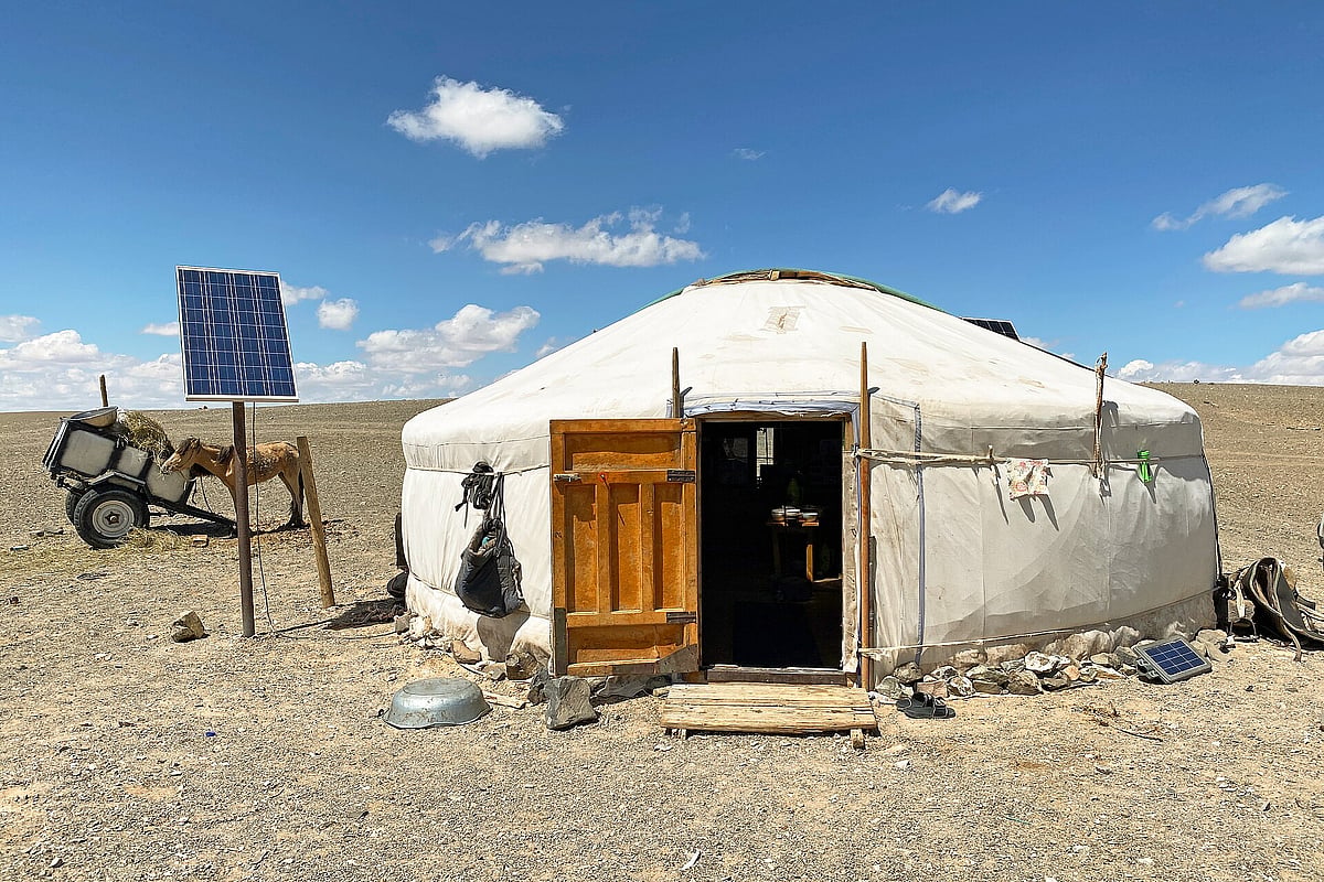 Many Gobi glamping camps aim to minimise their impact with traditional gers made from natural, locally sourced materials
