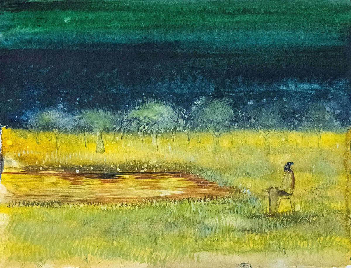 Watercolor on paper at the  Palette Art Gallery