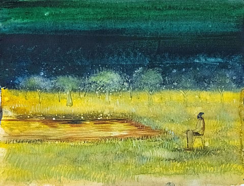Watercolor on paper at the  Palette Art Gallery