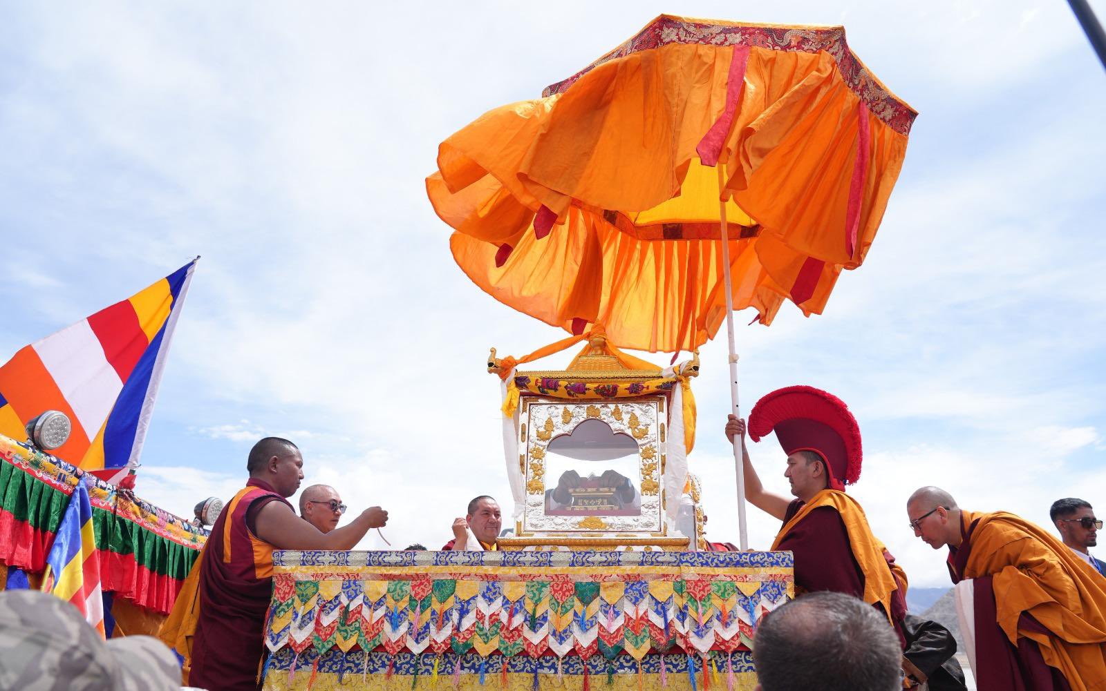 Image credit: X/@lg_ladakh : Sacred Buddha Relics Arrive In Ladakh