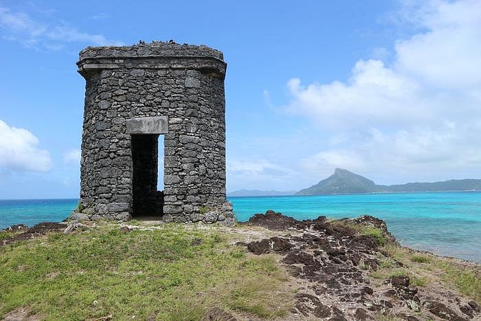 Coral watch tower on Mata Kuiti Point, Aukena Island