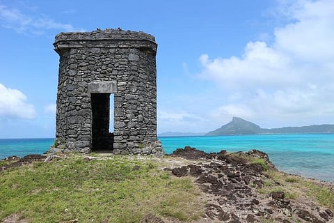 Coral watch tower on Mata Kuiti Point, Aukena Island