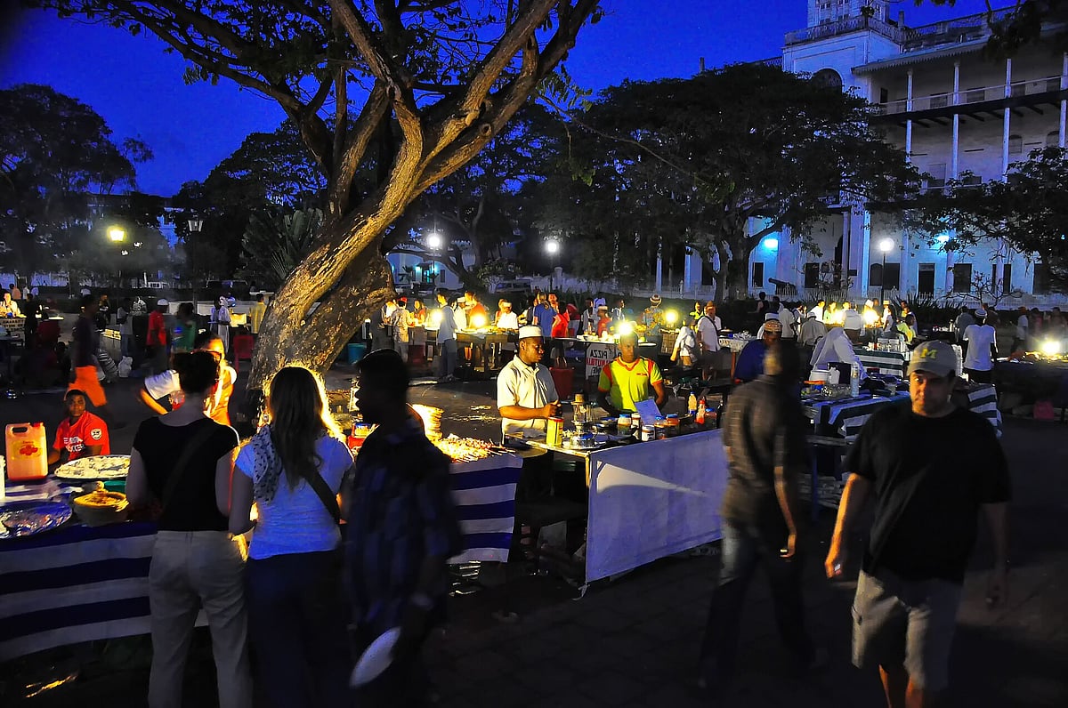 Food market in Forodhani Gardens in Stone Town