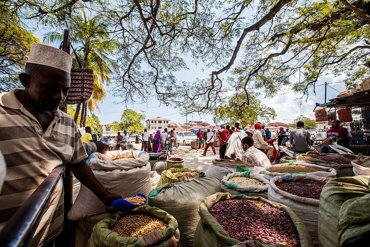 Darajani Market is one of the central markets in Stone Town