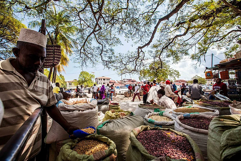 Darajani Market is one of the central markets in Stone Town