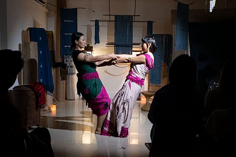 This collaboration brings together different practices, with each artist contributing in their own way to a shared expression