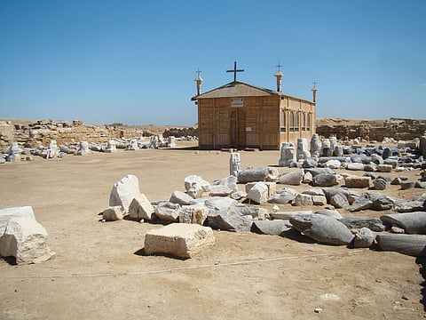 A view of the Great Basilica at Abu Mena