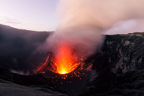 Lava from Mt Dukono