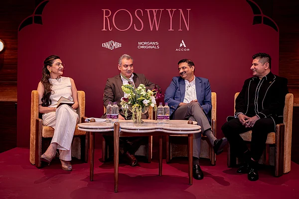 Supplied : Roswyn Mumbai debuts as India’s first Morgans Originals hotel (L- R) Mr Gaurav Bhushan Group CEO Ennismore & Chairman Accor India, Mr Nitan Chhatwal Chairman & Managing Director Shrem Group and Mr Rajiv Kapoor General Manager Fairmont Mumbai and Roswyn, A Morgans Originals Hotel