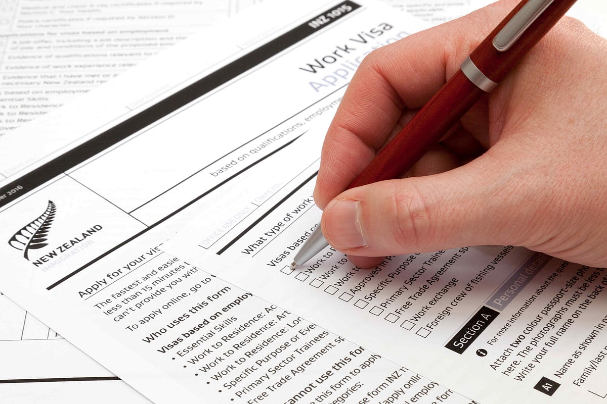 New Zealand work visa application form