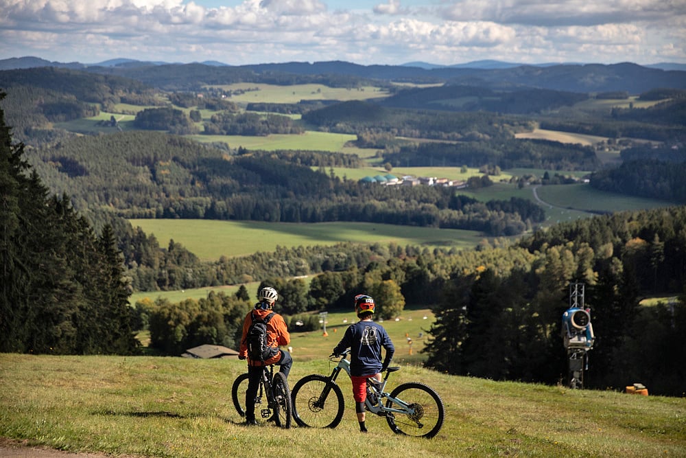 Cycling through Lipno’s gentle hills and forested valleys