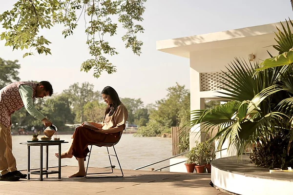 Amrit Bhawan : Chai on the Ghat at Amrit Bhawan