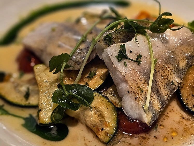 Lake fresh carp plated with delicate South Bohemian flair