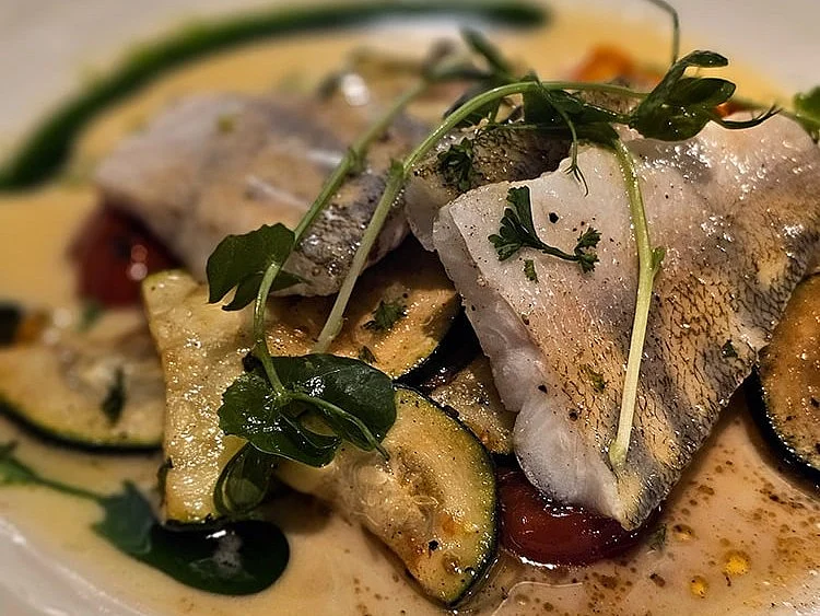 Lake fresh carp plated with delicate South Bohemian flair