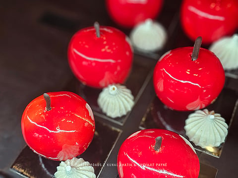 Local pastries inspired by apple custard pudding (jablečný nákyp) at Restaurace Stodola