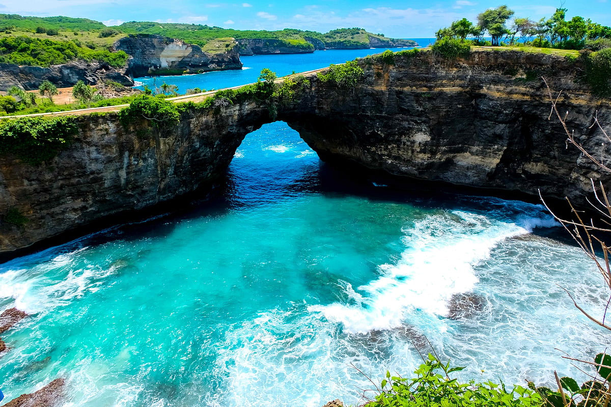 Angels Billabong beach, the natural pool on the island of Nusa Penida