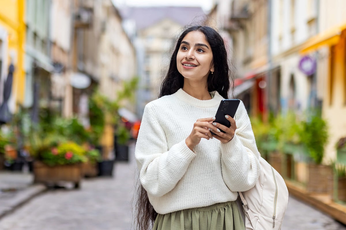 A smartphone becomes an essential travel companion when exploring unfamiliar destinations
