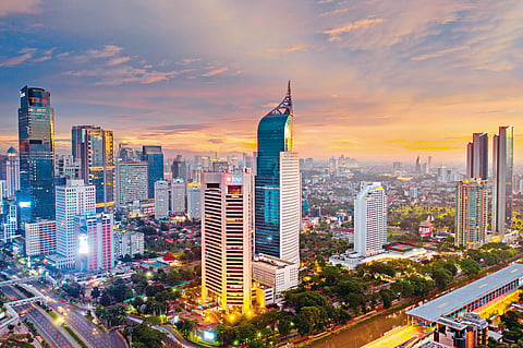 The Jakarta skyline