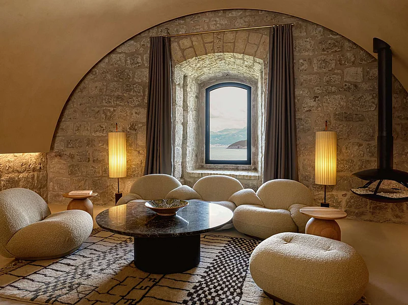 Sea-facing suites, historic stone walls and Adriatic sunsets define life on Mamula Island