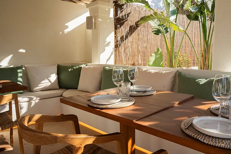 Dunas de Formentera features minimalist rooms and suites with a warm palette of terracotta