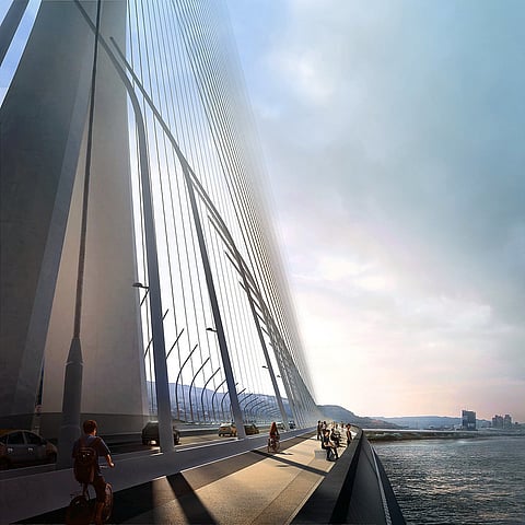 Designed by Zaha Hadid Architects, the bridge is expected to ease congestion in the area and improve access along Taiwan’s northern coast