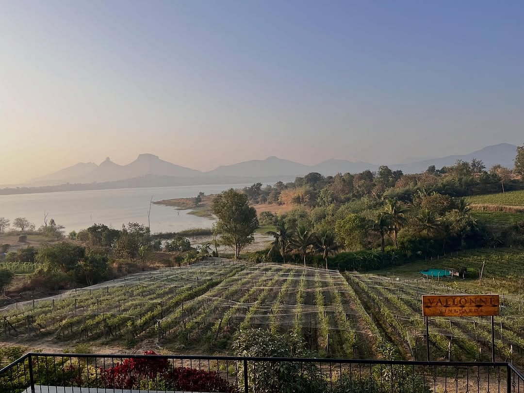 Set in Kavnai village near Igatpuri, Vallonne Vineyards feels quieter than most wine stays