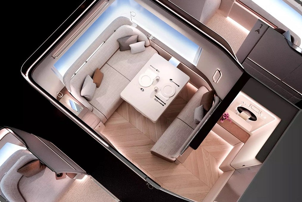 The A350-1000 concept focuses on privacy, space and personalisation