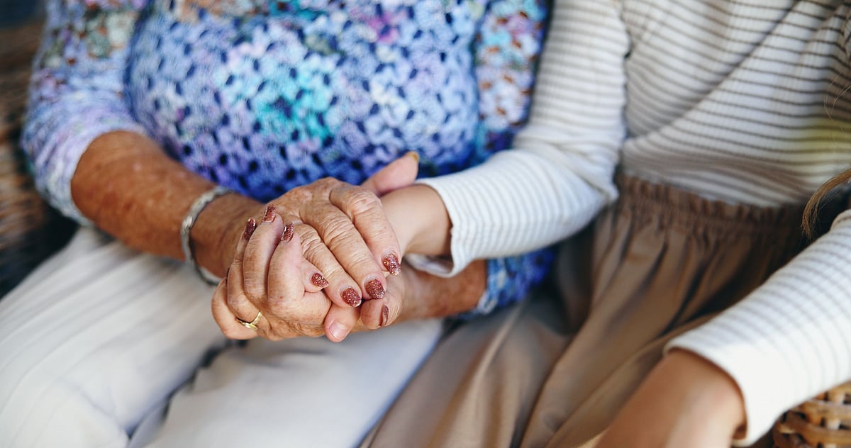 Shutterstock : A grandparent and grandchild share a moment of affection