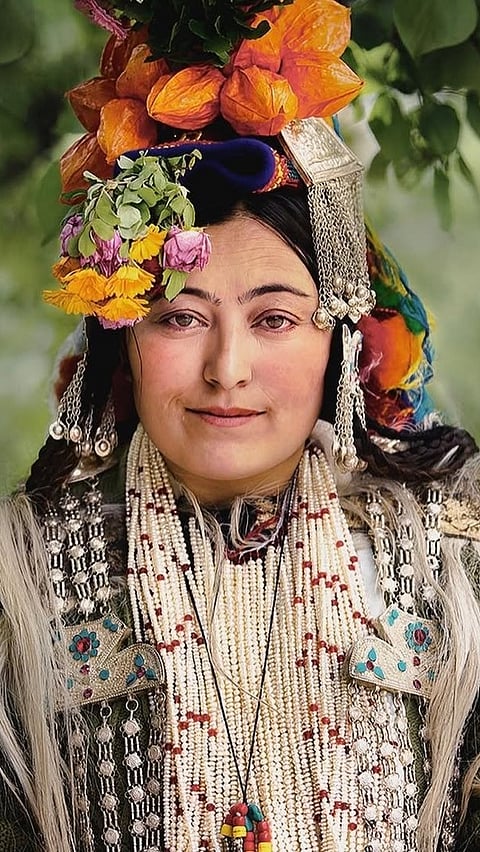 A Brokpa lady dressed traditionally