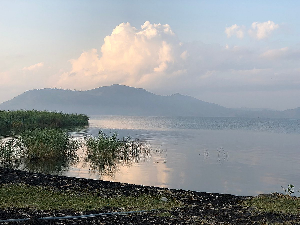 Lake Kivu is an important freshwater source surrounded by dense communities 
