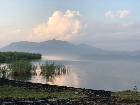 Lake Kivu is an important freshwater source surrounded by dense communities 