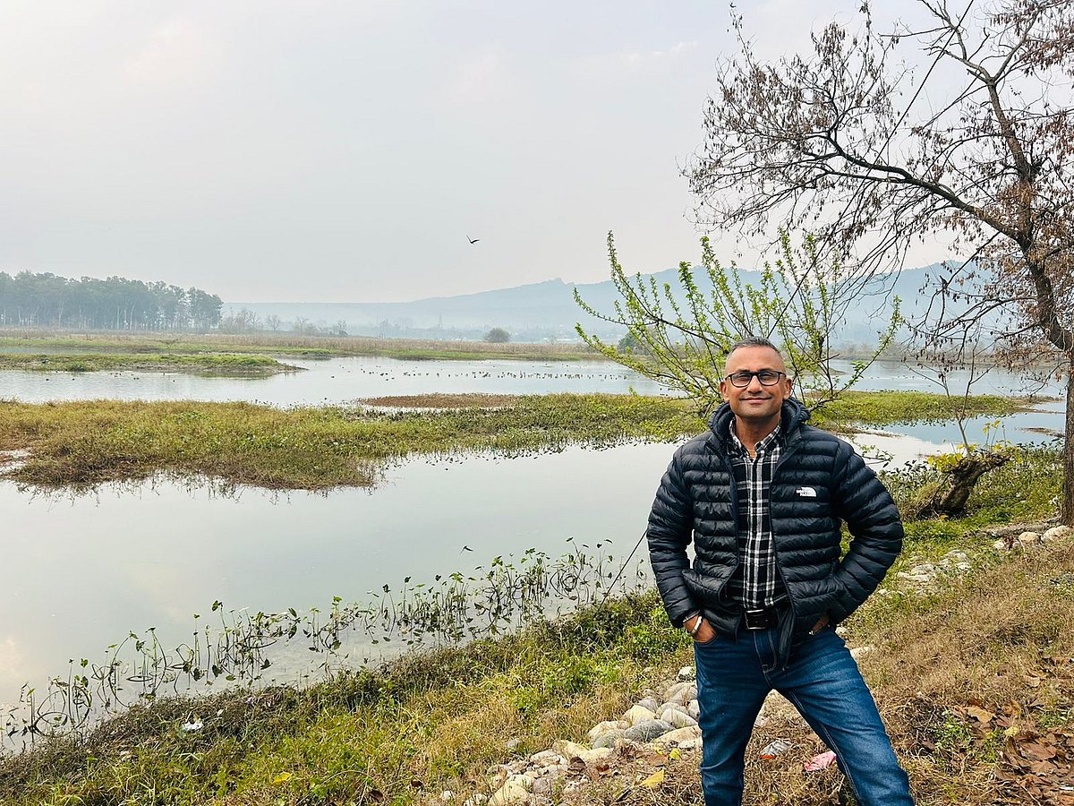 Shankar Borua at the wetlands on the way to Paonta Sahib in Himachal Pradesh, that attract a bunch of migratory birds in the winter, primarily wild ducks