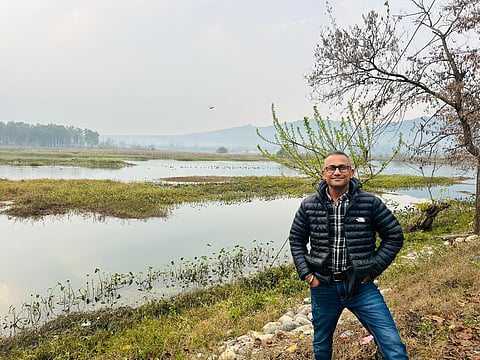 Shankar Borua at the wetlands on the way to Paonta Sahib in Himachal Pradesh, that attract a bunch of migratory birds in the winter, primarily wild ducks
