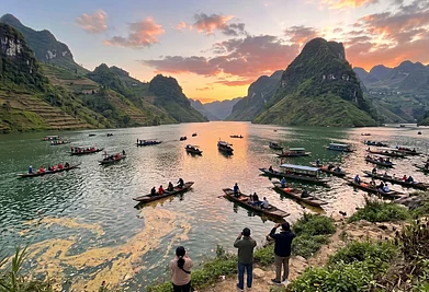 This is an AI-generated image : The problem of overtourism