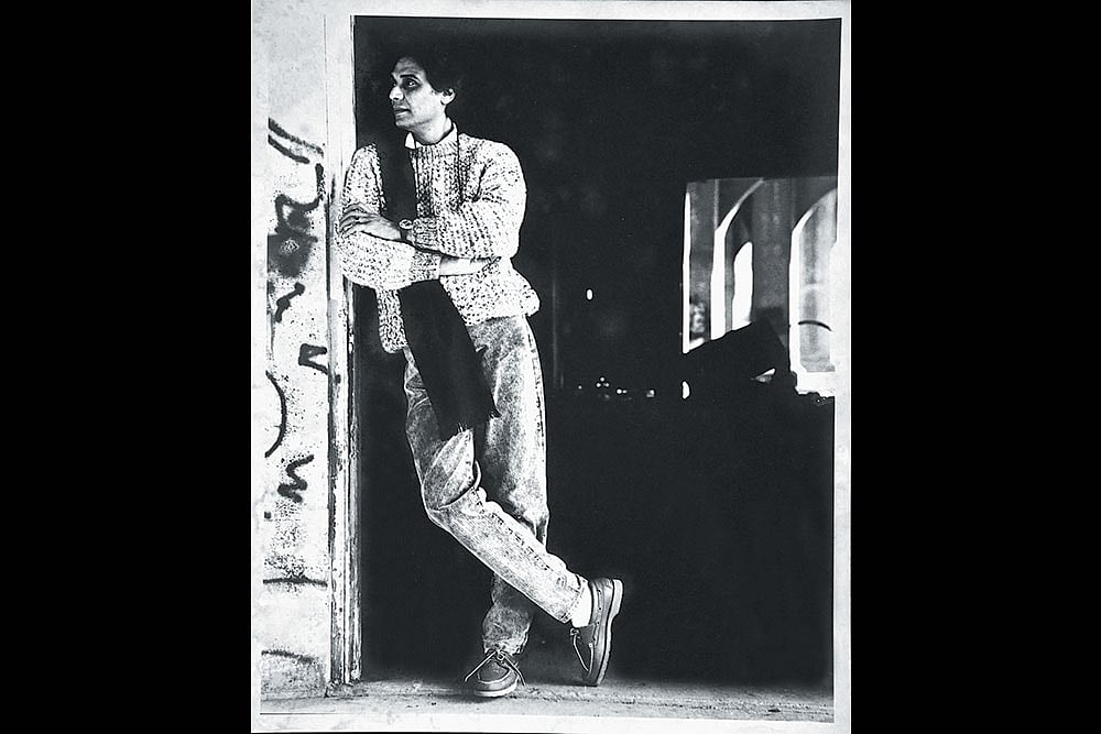 A portrait of Muzaffar Ali by Eliza Massey at the Vancouver International Film Festival, 1986