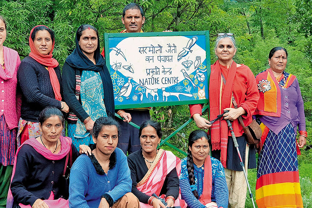 Malika Virdi (second from right) with members of the Himalayan Ark team