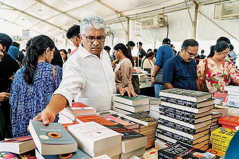Jaipur Literature Festival with authors, lively discussions, and book-filled stalls