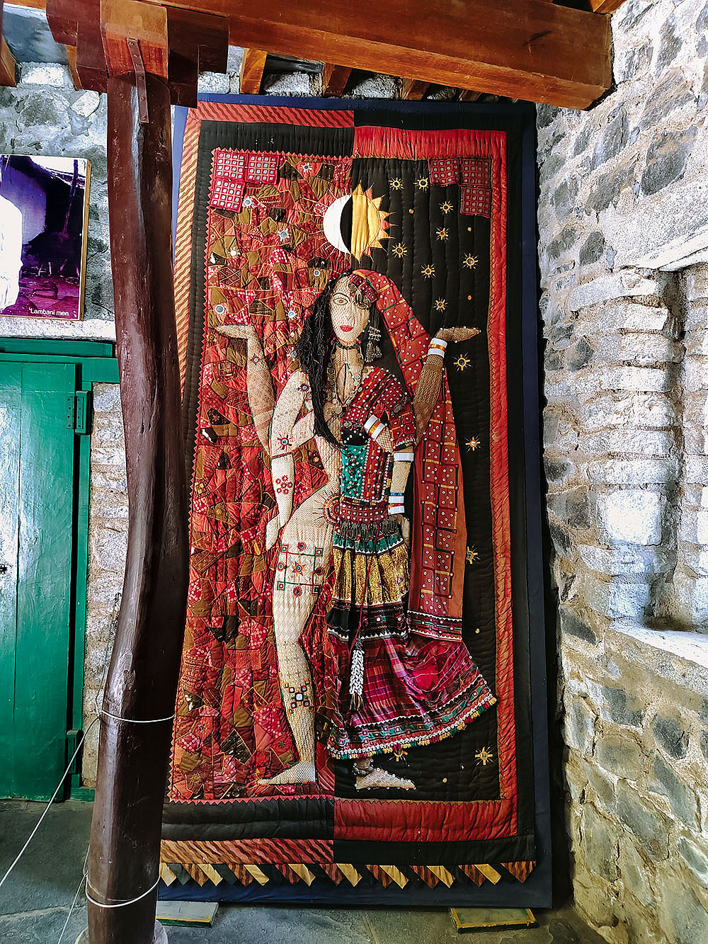 An artwork at DakshinaChitra, Tamil Nadu