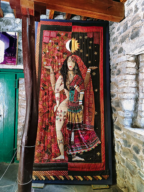 An artwork at DakshinaChitra, Tamil Nadu