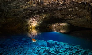 brandnamibia/Instagram : Within the depths of Dragon’s Breath Cave sits the largest known non-subglacial underground lake on Earth